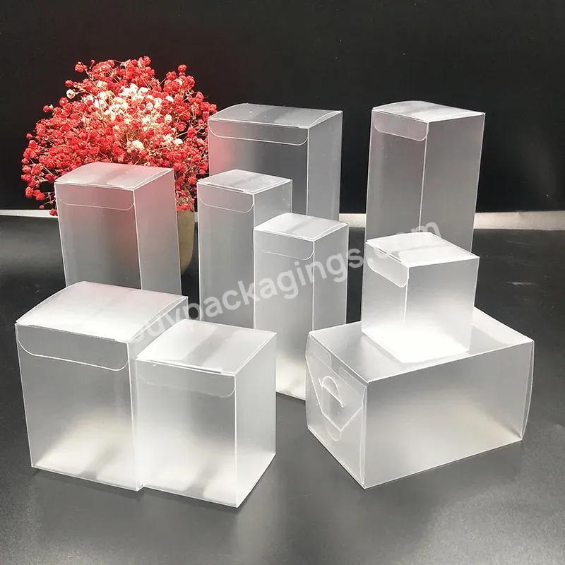 Pvc Transparent Gift Packaging Box Frosted Matte Box With Hand Made Candy Tea Toys Model Case Pp Plastic Folding Cake Box