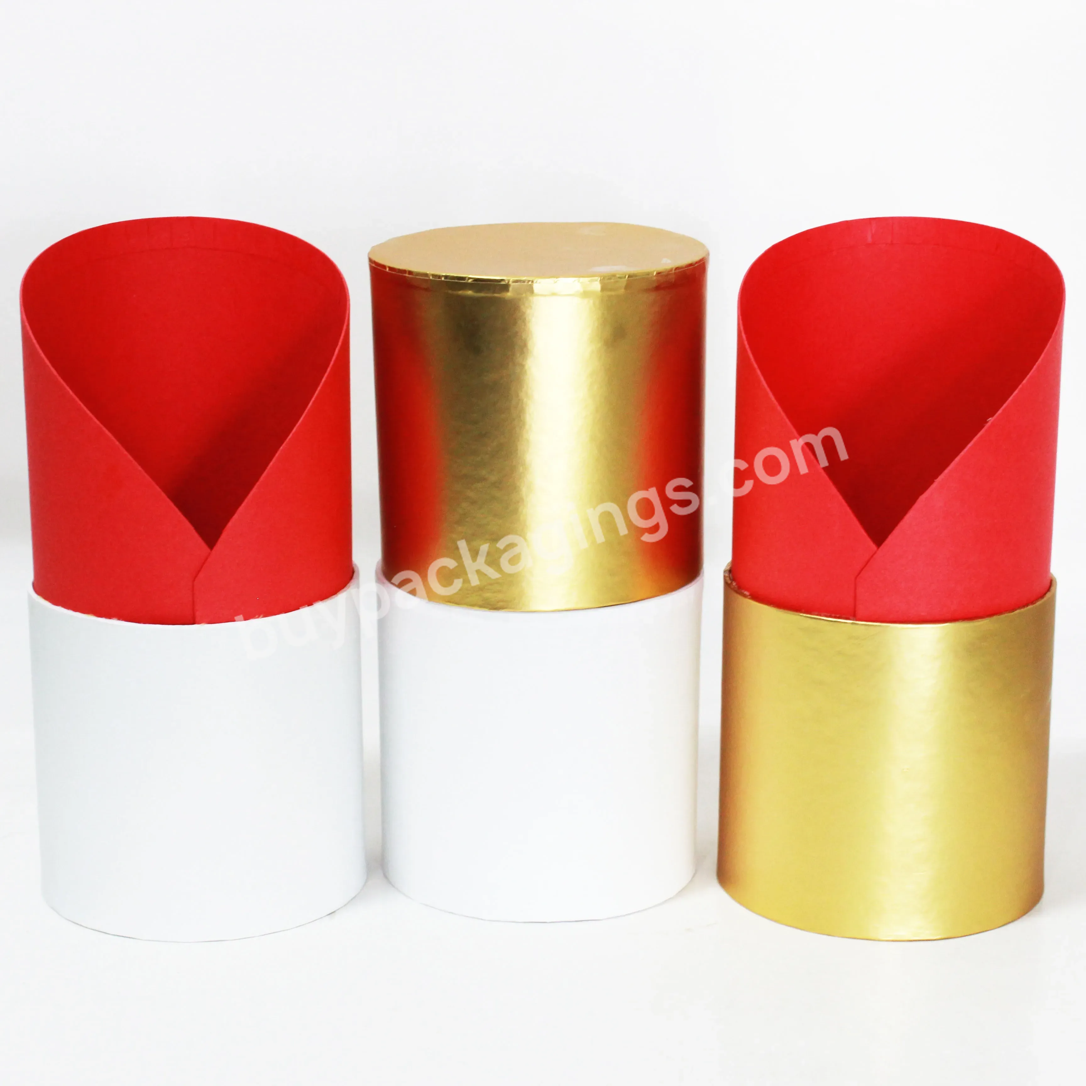 Qindago Custom Logo Manufacturer Paperboard Round Flower Gift Box Luxury Cylinder Packaging Box For Flowers