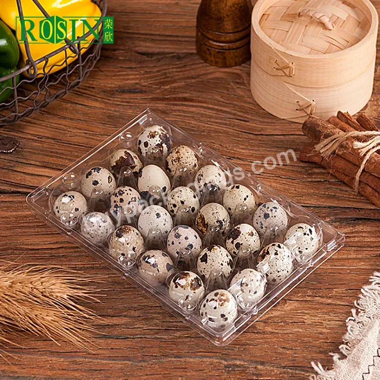 Quail Egg Carton 24 Holes Plastic Egg Tray With Lid Clear Clamshell Disposable Wholesale Pet/pvc Blister Food 19.8*13.5*3.9cm