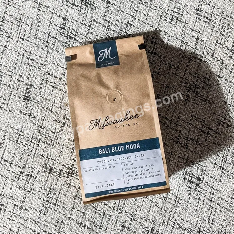 Quality Assurance Resealable Wholesale Biodegradable Pouch Custom Stand Up Pouches Coffee Bean Packaging Bag With Zipper