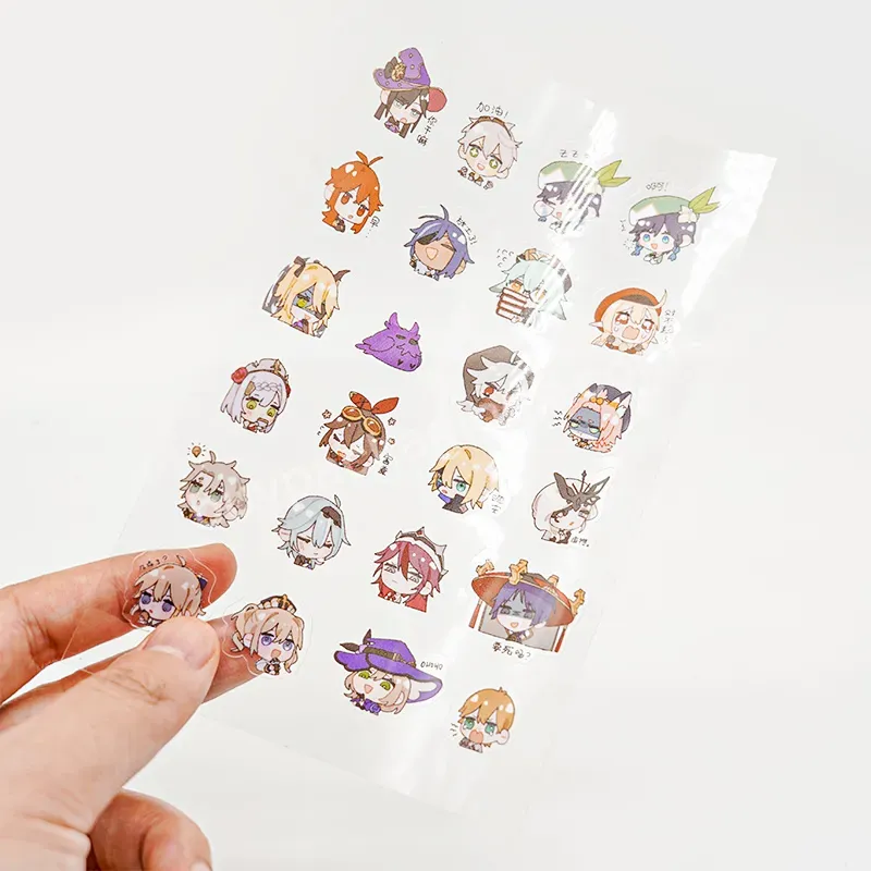 Quality Custom Water Proof Vinyl Label Sheet Colorful Kiss Cut Self Adhesive Cartoon Stickers