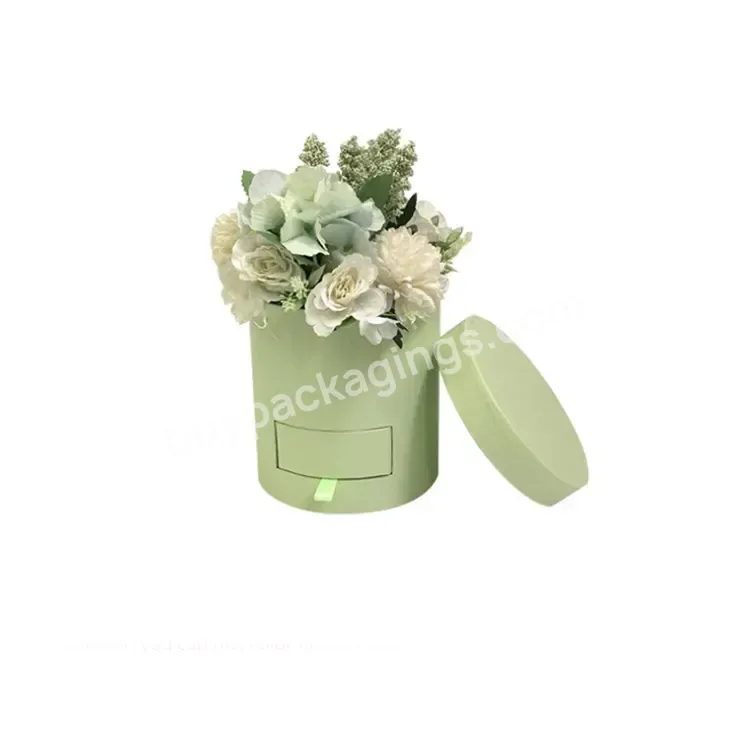 Quality Fresh Color Plain Circle Valentine Packaging Floral Boxes Round Paper Cardboard Drawer Flower Rose Chocolate Box
