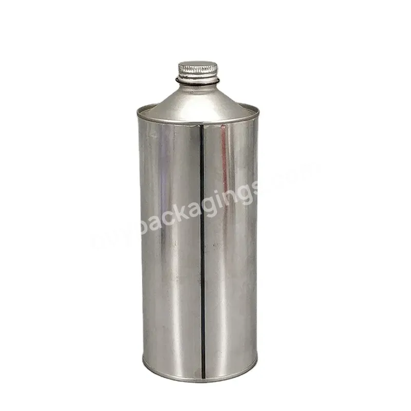 Quart Empty Cone Top Tin Can With Metal Screw Lid For Brake Fluid Oil Packaging