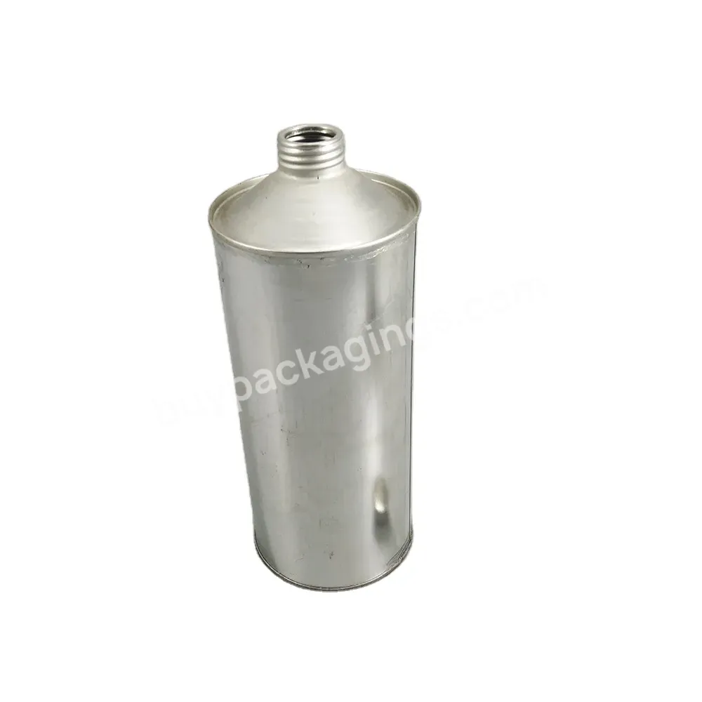 Quart Empty Cone Top Tin Can With Metal Screw Lid For Brake Fluid Oil Packaging