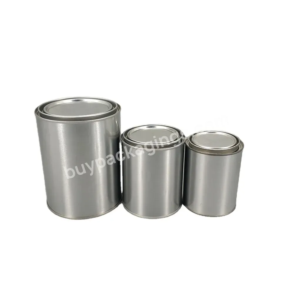 Quart Empty Round Metal Can With Lever Lid For Paint Packaging