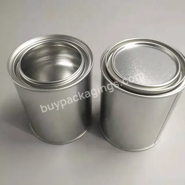 Quart Empty Round Metal Can With Lever Lid For Paint Packaging