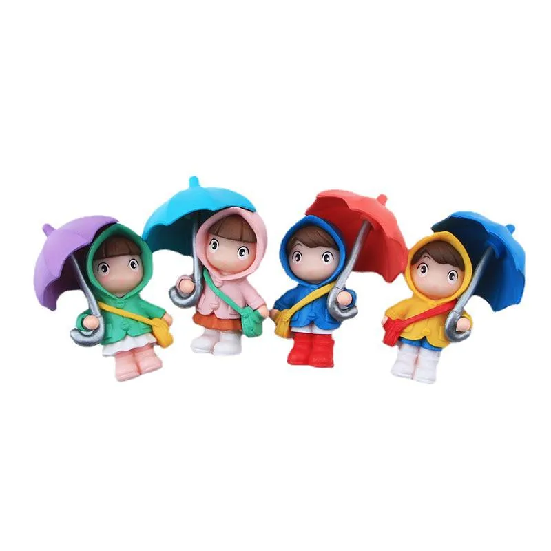 Rain Day Multiple Color Raincoat Lovely Girl Dolls Wholesale Cheap Price High Quality Fridge Magnets