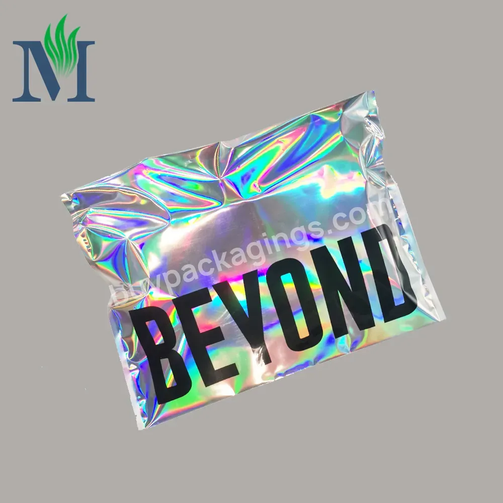 Rainbow Foil Self-sealing Christmas Glitter Foil Custom Envelope Fun Holographic Mailing Bags Poly Mailer For Shipping