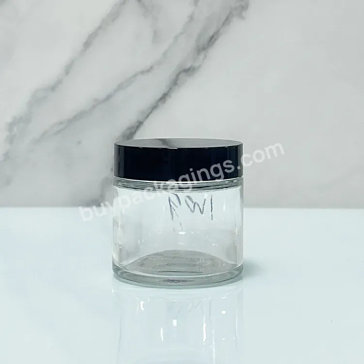 Ready Stock 5ml - 100ml Transparent Glass Cream Jar Facial Cream Container Glass Bottle With Black Cap - Buy 5ml - 100ml Frosted Glass Cream Jar,Facial Cream Container Frosted Glass Cream Jar,Frosted Glass Cream Jar With White Cap.