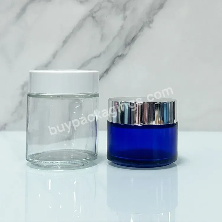 Ready Stock 5ml - 100ml Transparent Glass Cream Jar Facial Cream Container Glass Bottle With Black Cap - Buy 5ml - 100ml Frosted Glass Cream Jar,Facial Cream Container Frosted Glass Cream Jar,Frosted Glass Cream Jar With White Cap.