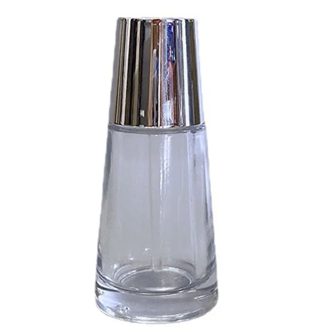 Ready Stock  Rotating Bevel Glass Material 30ml Liquid Vacuum For Skin Care Essential Oil Glass Bottle