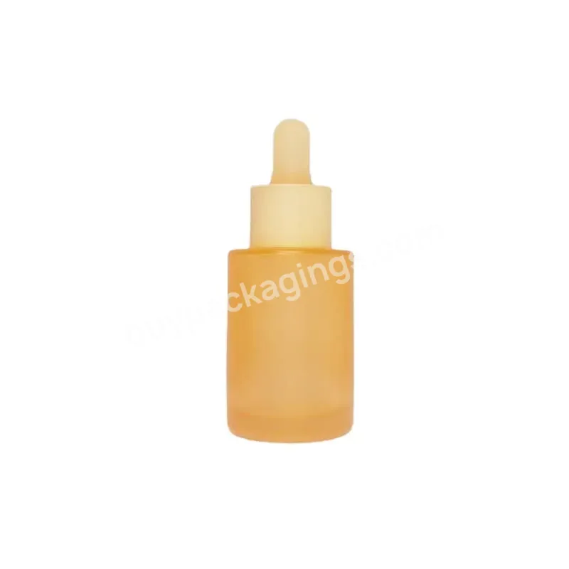 Ready To Ship 30ml Green Blue Yellow Frosted Glass Dropper Bottle For Essential Oil Serum Glass Dropper Bottle