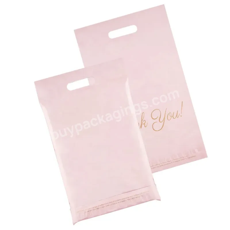 Ready To Ship Poly Mailer Pink Thankyou Logo Waterproof Delivery Packaging Handle Mailing Bags In Stock - Buy Mailing Bags,Customized Poly Mailers Mailing Bag Printed,Handle Cosmetic Bags.