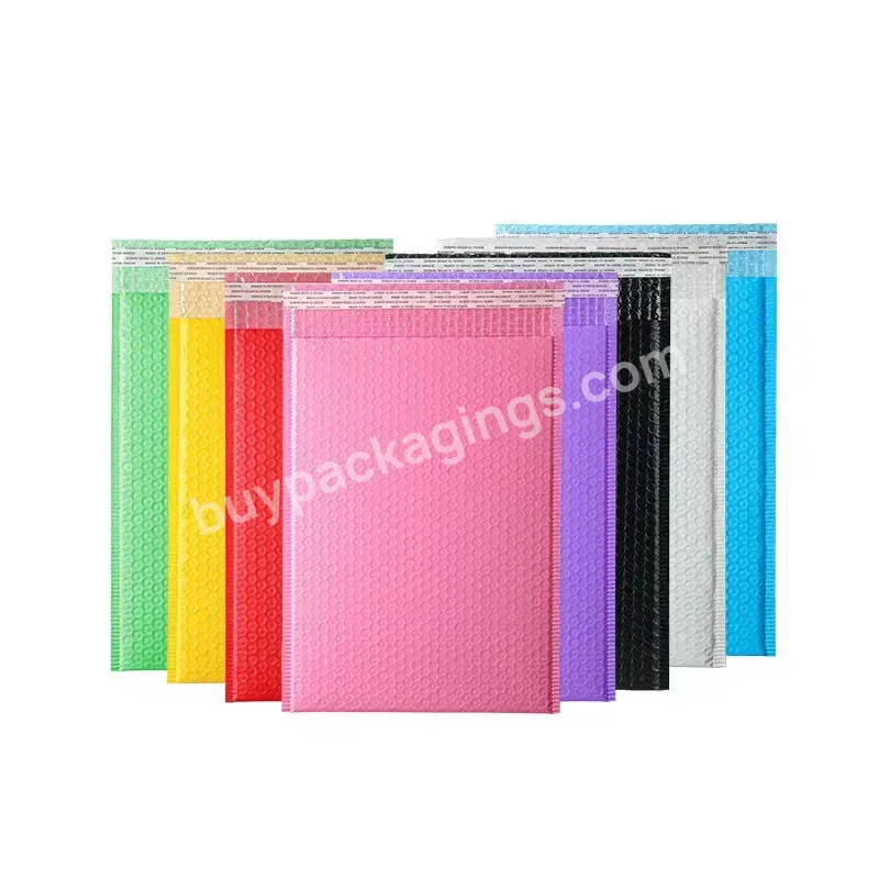 Ready To Ship Self Seal Rad Mailer Recycled Recyclable Shiny Pink Pocket Delivery Envelope Padded Polymailer Bubble Mailer