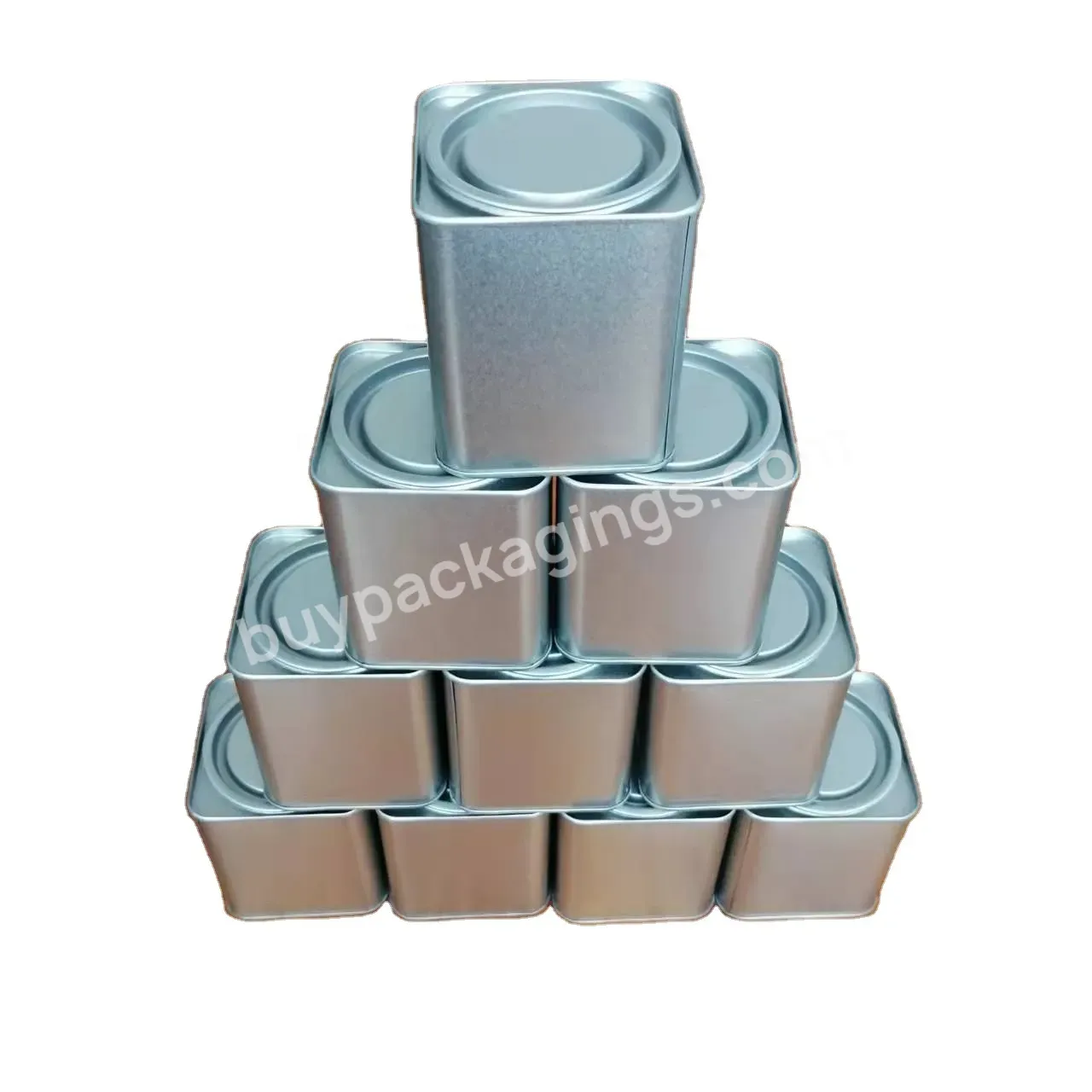 Ready To Ship Wholesale 3 Inch Square Metal Cans With Lids For Air Tight Square Metal Tins 76*76*90mm