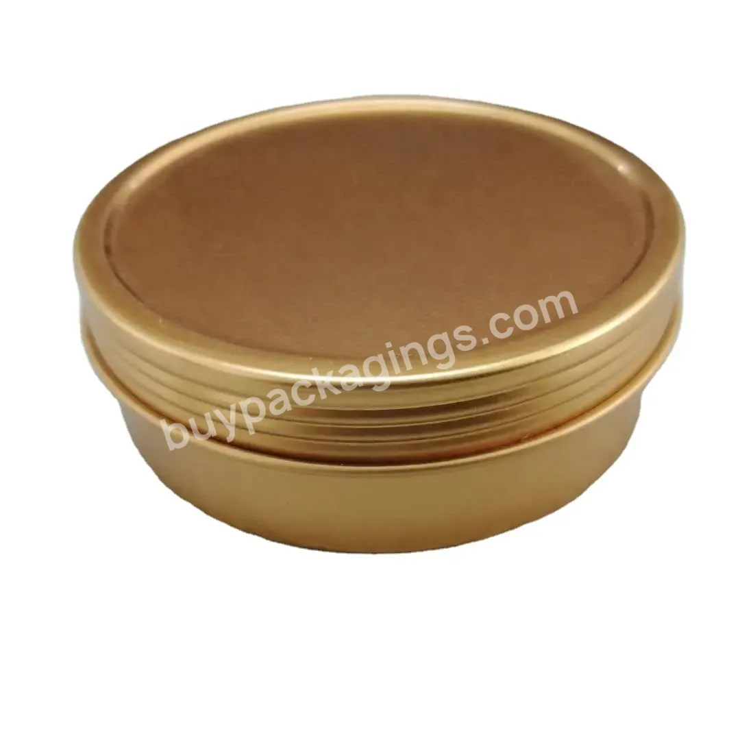 Ready To Ship Wholesale 4oz Bronze Gold Candle Tin With Screw Top For Salve Cream Pomade