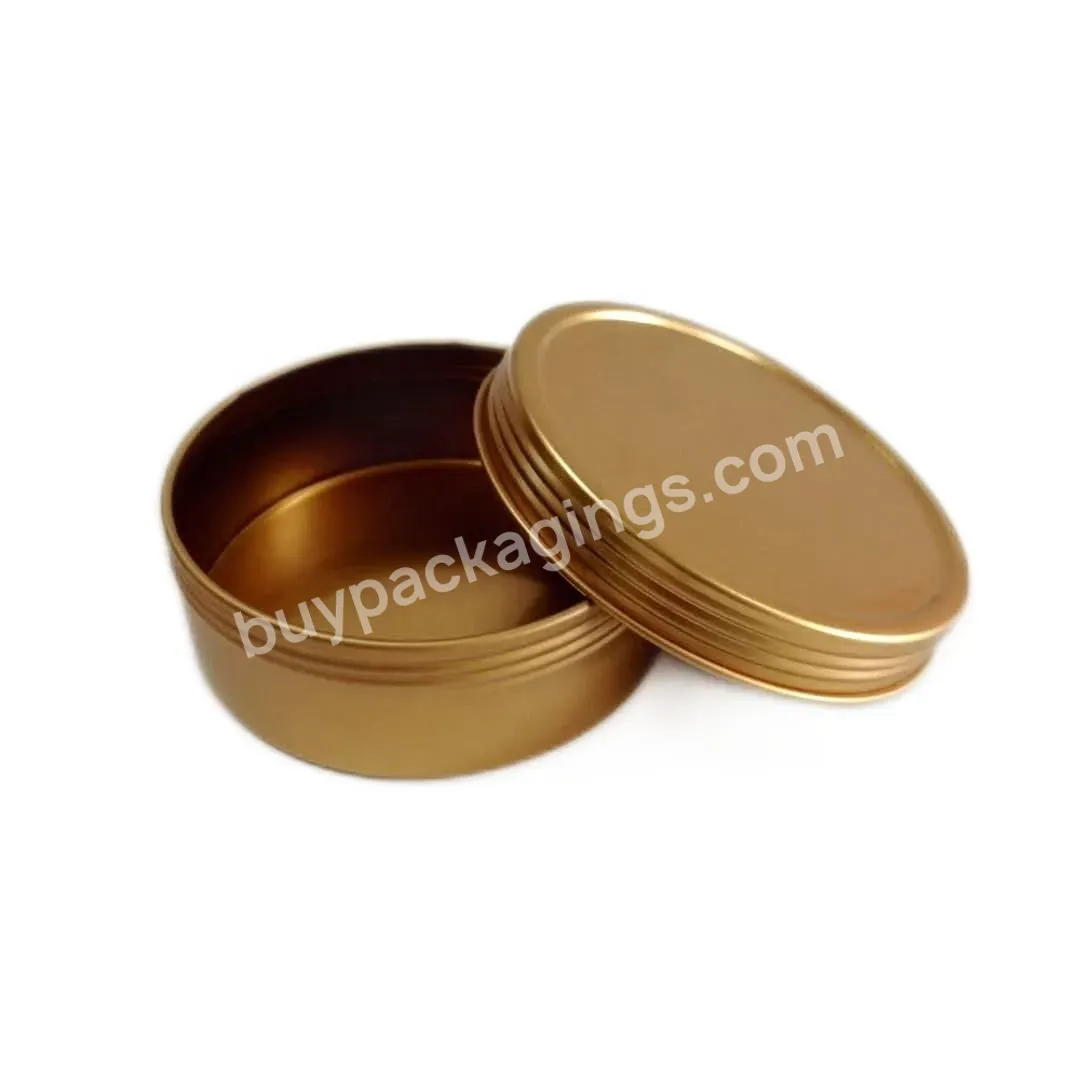 Ready To Ship Wholesale 4oz Bronze Gold Candle Tin With Screw Top For Salve Cream Pomade