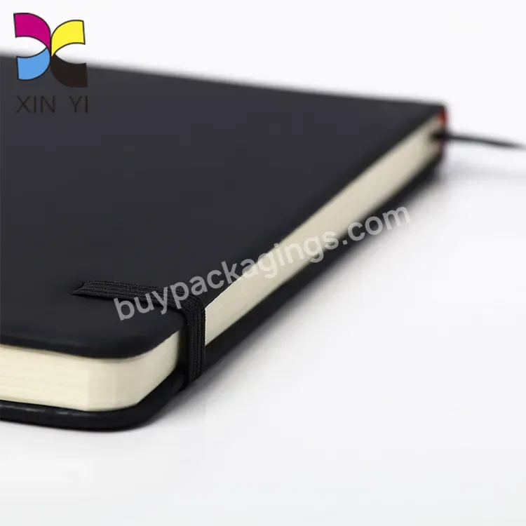 Ready To Shipp High Quality Black Color Hardcover Leather Notebook Factory