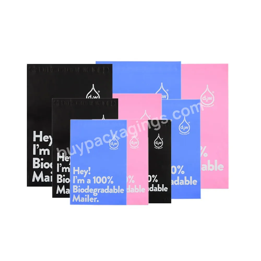 Ready To Shipping Poly Mailers Custom Logo Printed D2w Biodegradable Mailing Bag For Clothing Garments Shipping Packages - Buy Plastic Courier Biodegradable Custom Print Bag,Plastic Courier T Shirts Mailers Custom Packaging Bags,Compostable Plastic C
