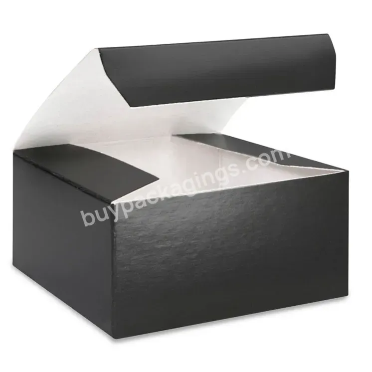 Reasonable Price Tuck Top Paper Box For Business Black Reverse Tuck Boxes Rectangle Tuck Paper Packaging Box