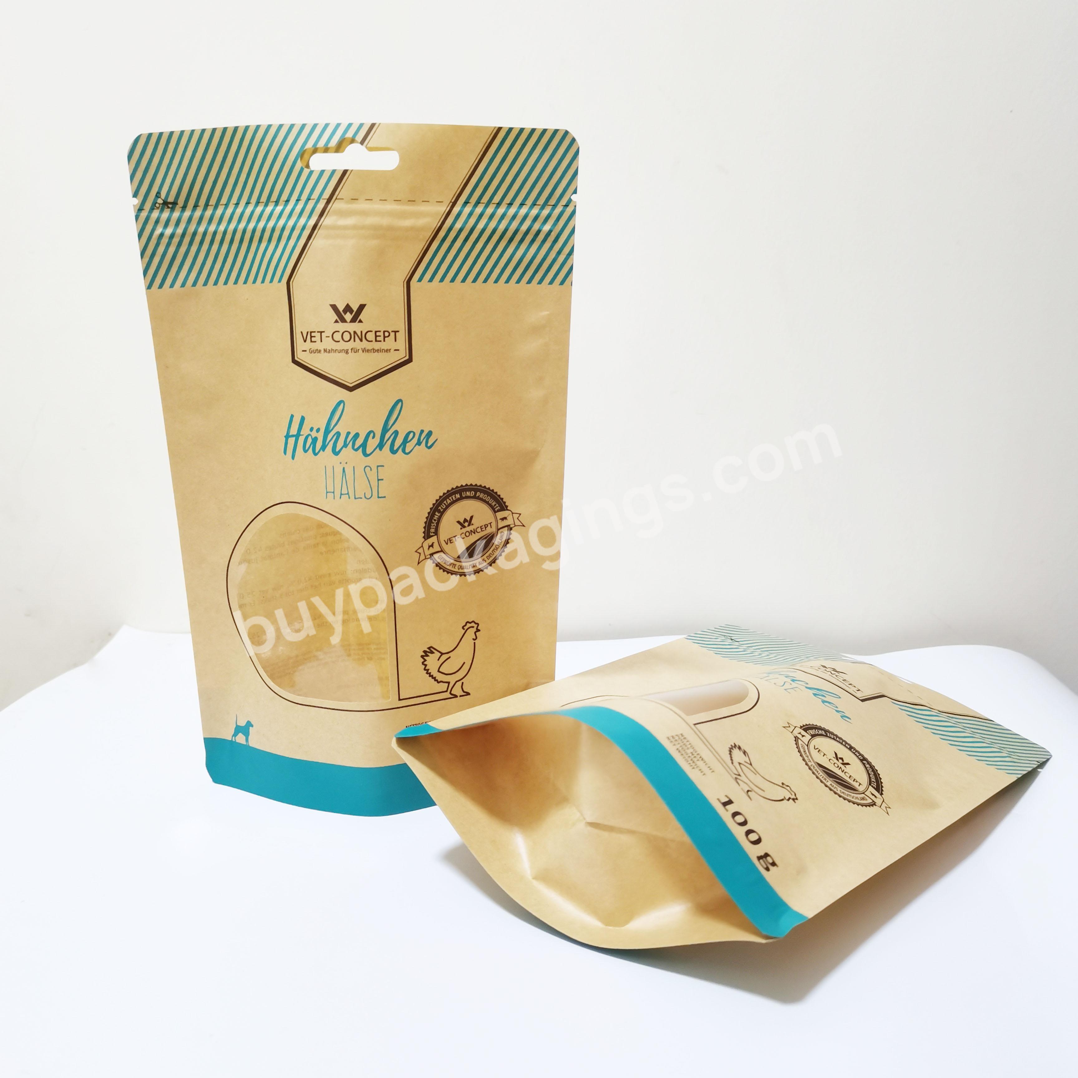 Reclosable Brown Kraft Paper Pouch Bag Nuts Coffee Food Storage Packaging Pack Custom Logo