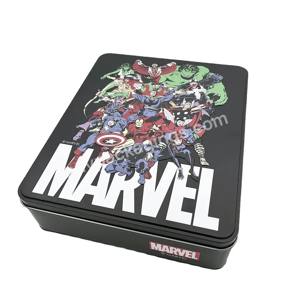 Rectangle Custom Embossed Metal Cookie Box