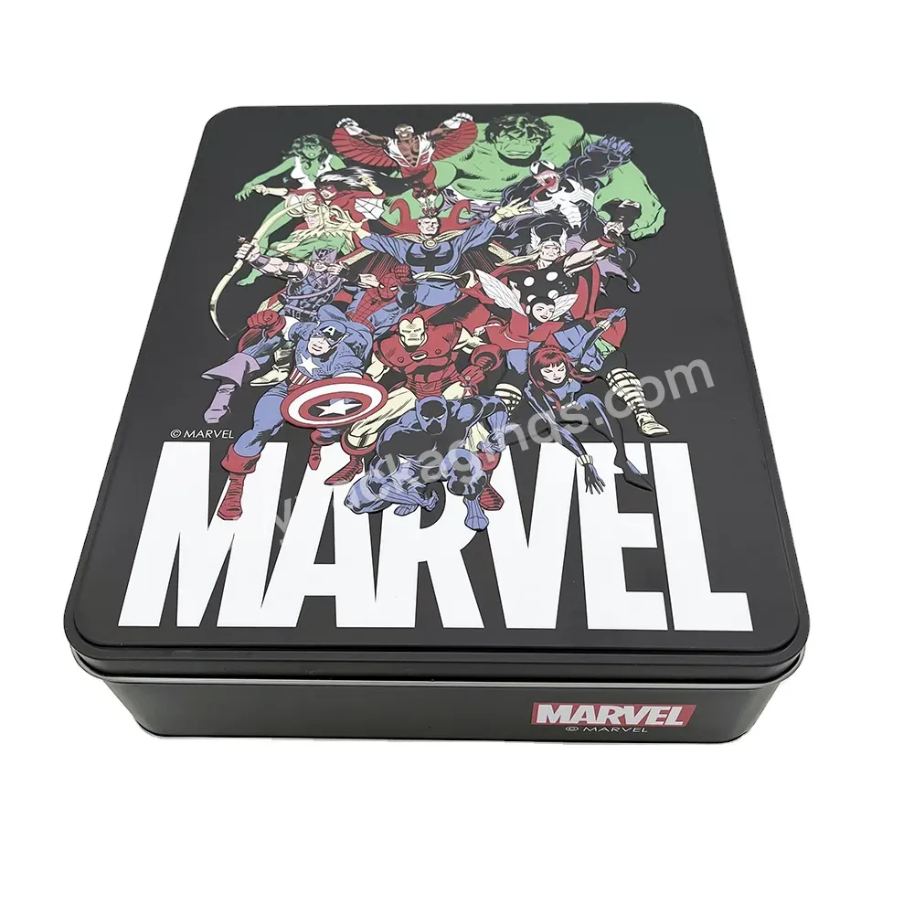 Rectangle Custom Embossed Metal Cookie Box