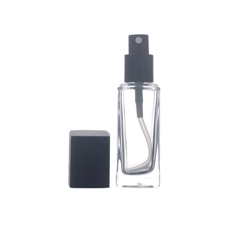 Rectangle Empty Perfume Bottles 30ml 50ml Glass Bottle Parfum Customized Brand Spray Perfume Bottle