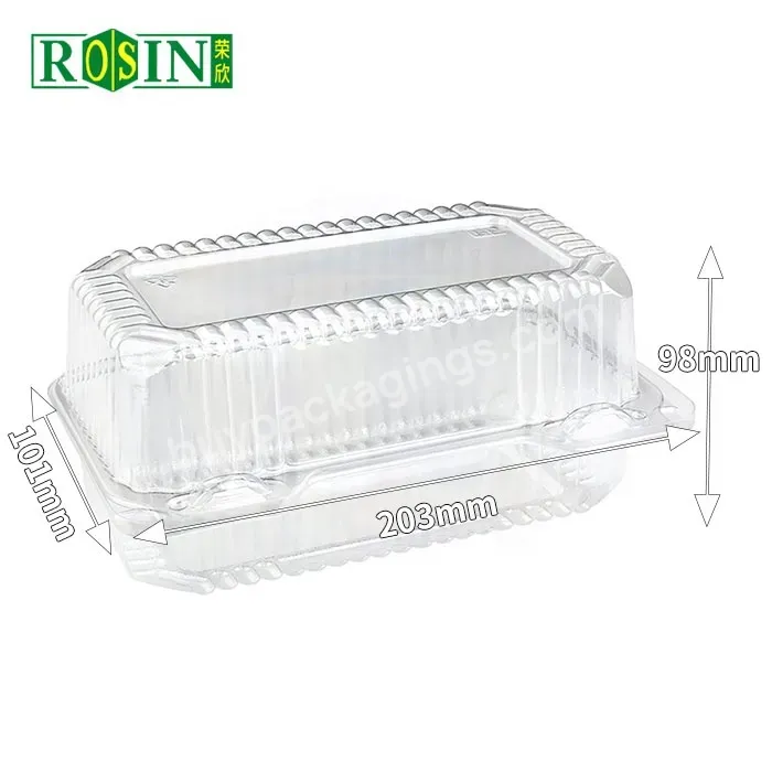 Rectangle Hinged Clamshell Clear Plastic Take Out Container Food Box For Hamburger Dessert Cake Sandwich Bread Salad