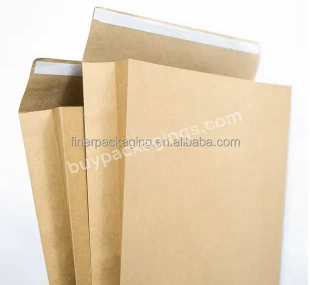 Recyclable A4 Size Paper Mailer E-commerce 100% Recycled Eco Friendly Custom Brown Kraft Ship Paper Mailer Bag