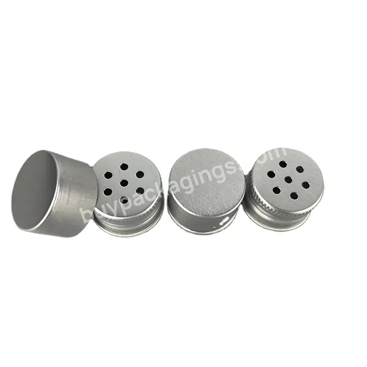 Recyclable Aluminum Silver Twist Top Sifter Caps For Loose Powder Bottles Plastic