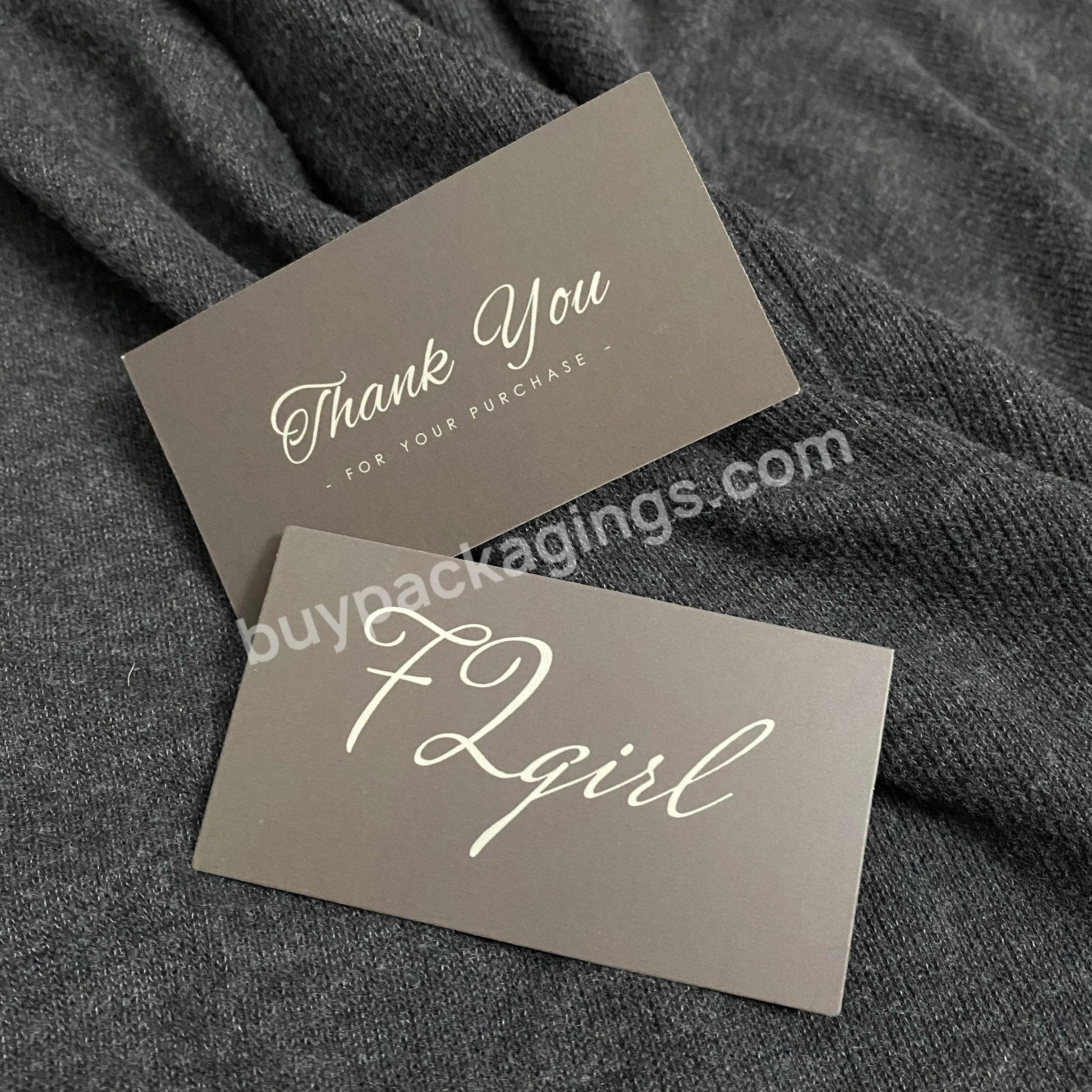 Recyclable Black Paper Card With Colorful Brand Customize Any Size Logo Print Thank You Card Birthday Gift Packaging