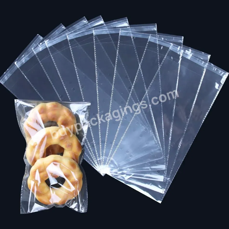 Recyclable Bread Self Sealing Cellophane Plastic Bag Self Adhesive High Clear Bag
