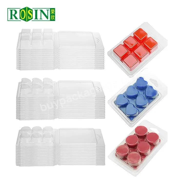 Recyclable Custom Clamshell Packaging 6 Cavity Wax Melts Wholesale