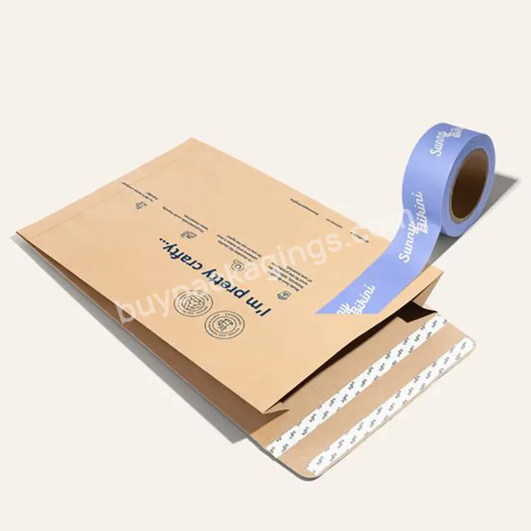 Recyclable Custom Logo Protected Side Gusset E-commerce Self Seal Clothing Packaging Cardboard Envelope Kraft Mailer Bag Paper - Buy Small Paper Bag Envelope,Small Envelop Paper Bag,Shipping Paper Bag With Logo.