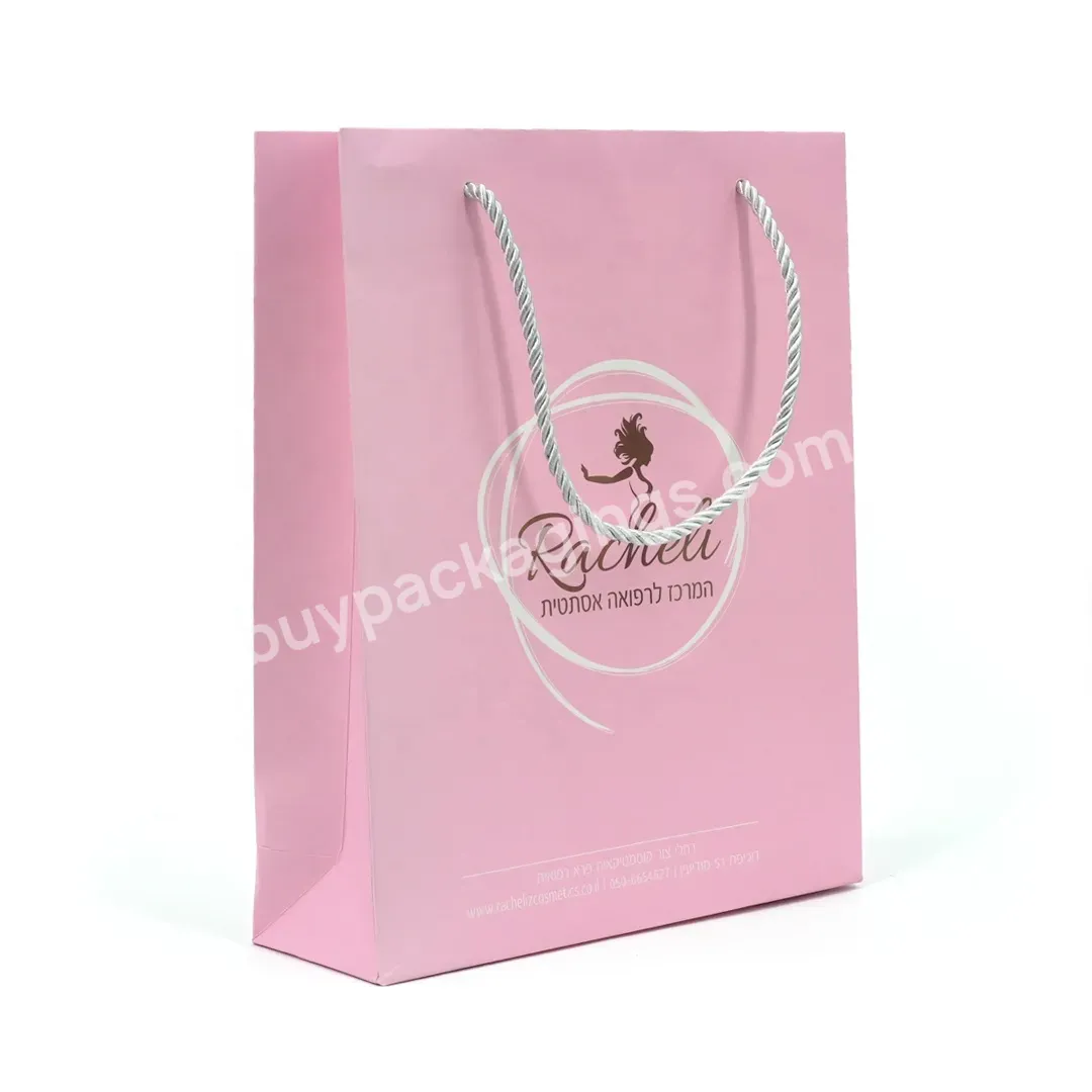 Recyclable Custom Luxury Gift Garment Paper Shopping Bags With Handle Clothes Store Boutique Retail Packaging Bags