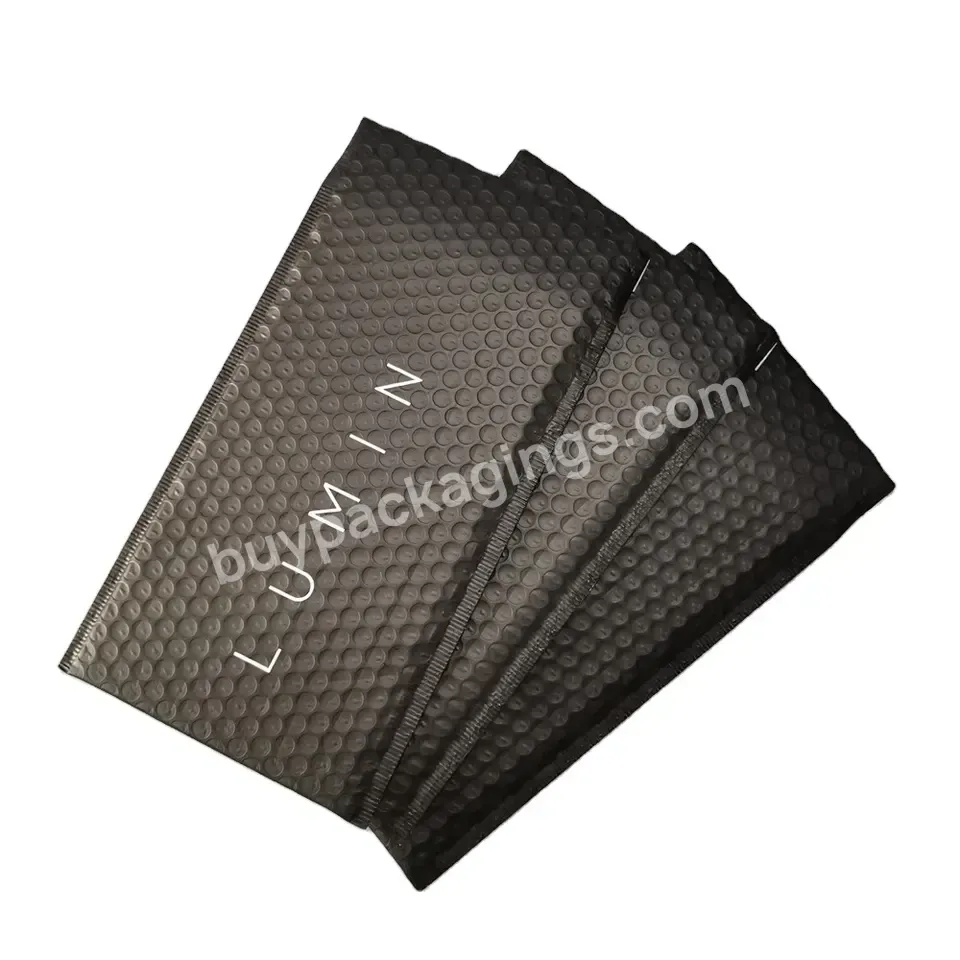 Recyclable Custom Printed Logo Shipping Package Black Bubble Mailers Envelope Compostable Bubble Bags