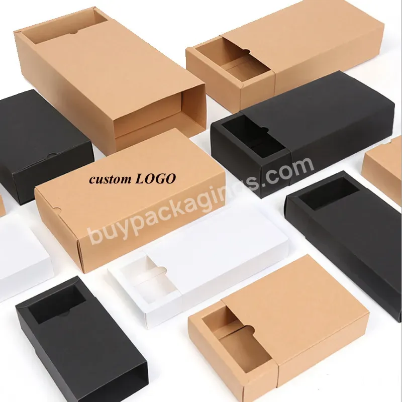 Recyclable Custom Printing Cardboard Paper Drawer Packaging Sliding Kraft Paper Boxes