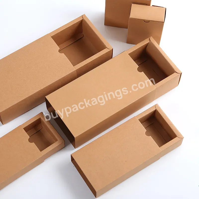 Recyclable Custom Printing Cardboard Paper Drawer Packaging Sliding Kraft Paper Boxes