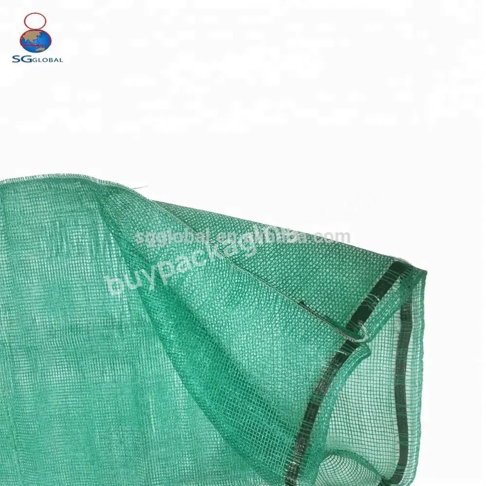 Recyclable Customized 50lb 25kg 40kg 50kg Firewood Onion Potato Pp L-sewing Mesh Leno Bags For Vegetables Fruits Firewood