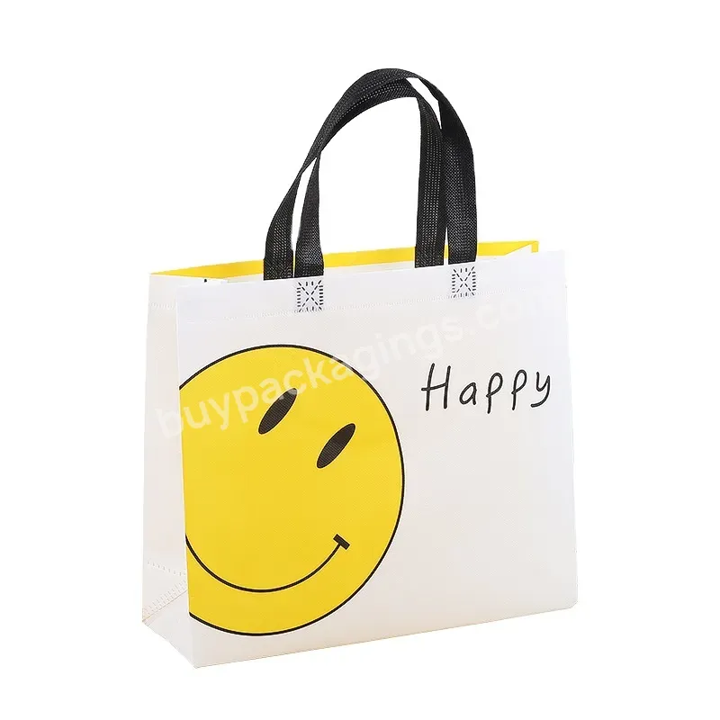 Recyclable Durable Non Woven Tote Color Bag Anti-water Laminated Non Woven Shopping Bag With Handle