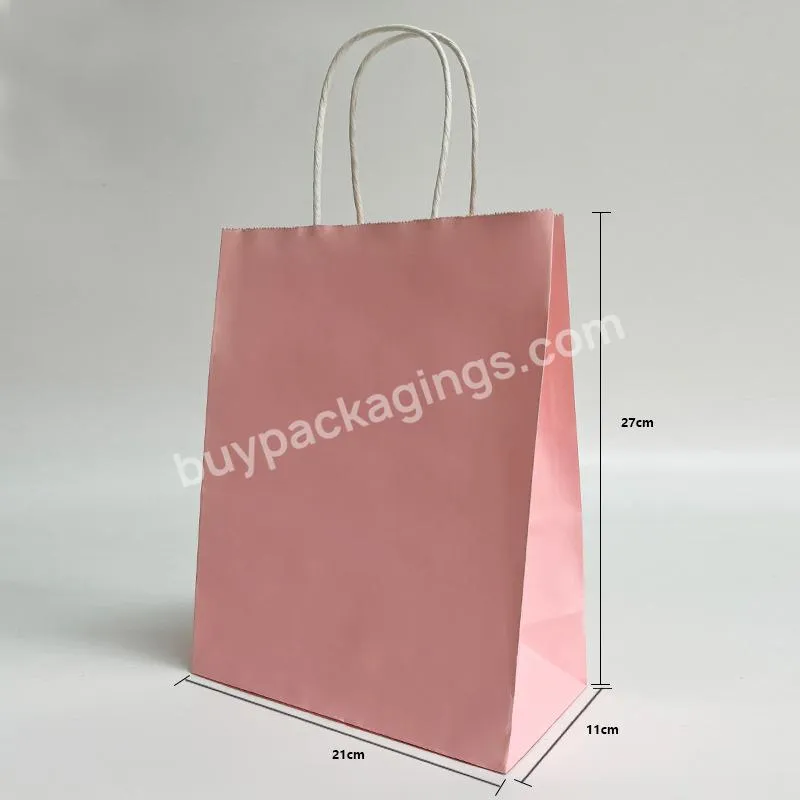 Recyclable Kraft Colorful Paper Bag With Your Own Logo For Clothing Shopping Gift Jewelry Packaging