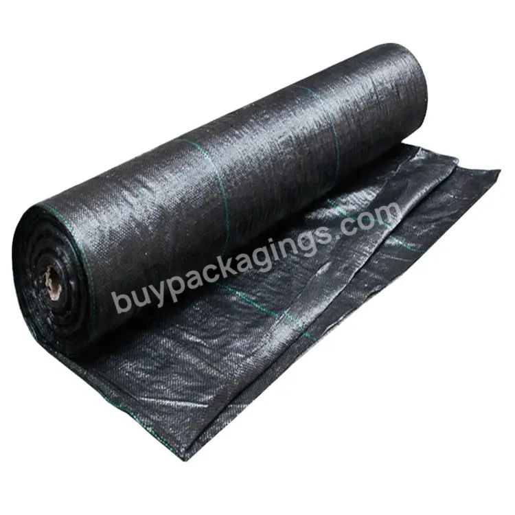 Recyclable Large Black Landscaping Weed Mat Control With Green Line