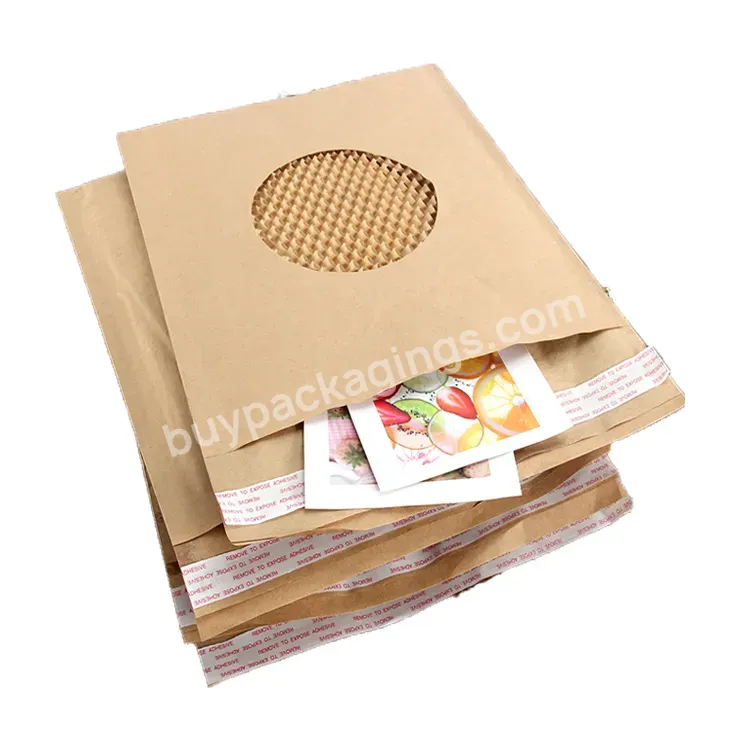 Recyclable Natural Custom Printing Mailer Courier Bag Paper Padded Mailer Honeycomb Paper Cushion Mailer