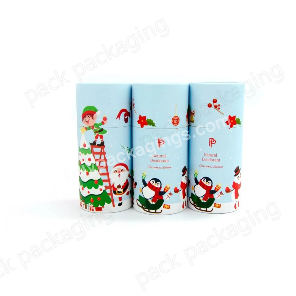 Recyclable Paper Tube Logo Custom Printed Twist Up Tube Empty Container for Deodorant Stick  Lip Balm  Sunscreen  Paw Balm