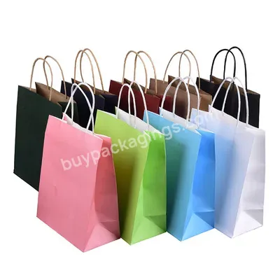 Recyclable Shopper Bag Kraft Paper Teal Kraft Paper Bag 10kg With Handles