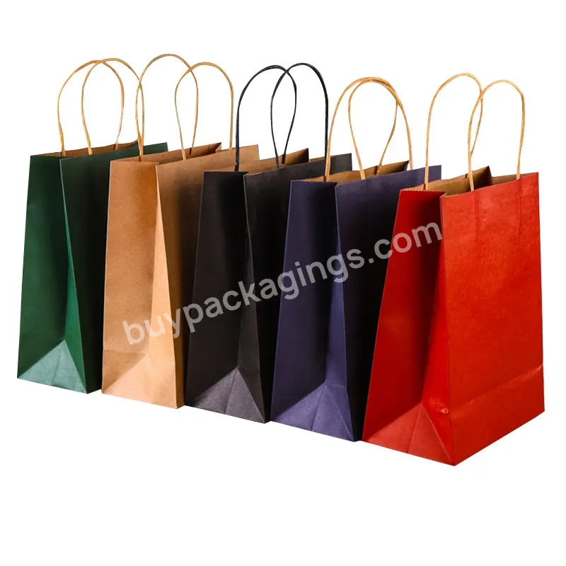 Recyclable Shopper Bag Kraft Paper Teal Kraft Paper Bag 10kg With Handles