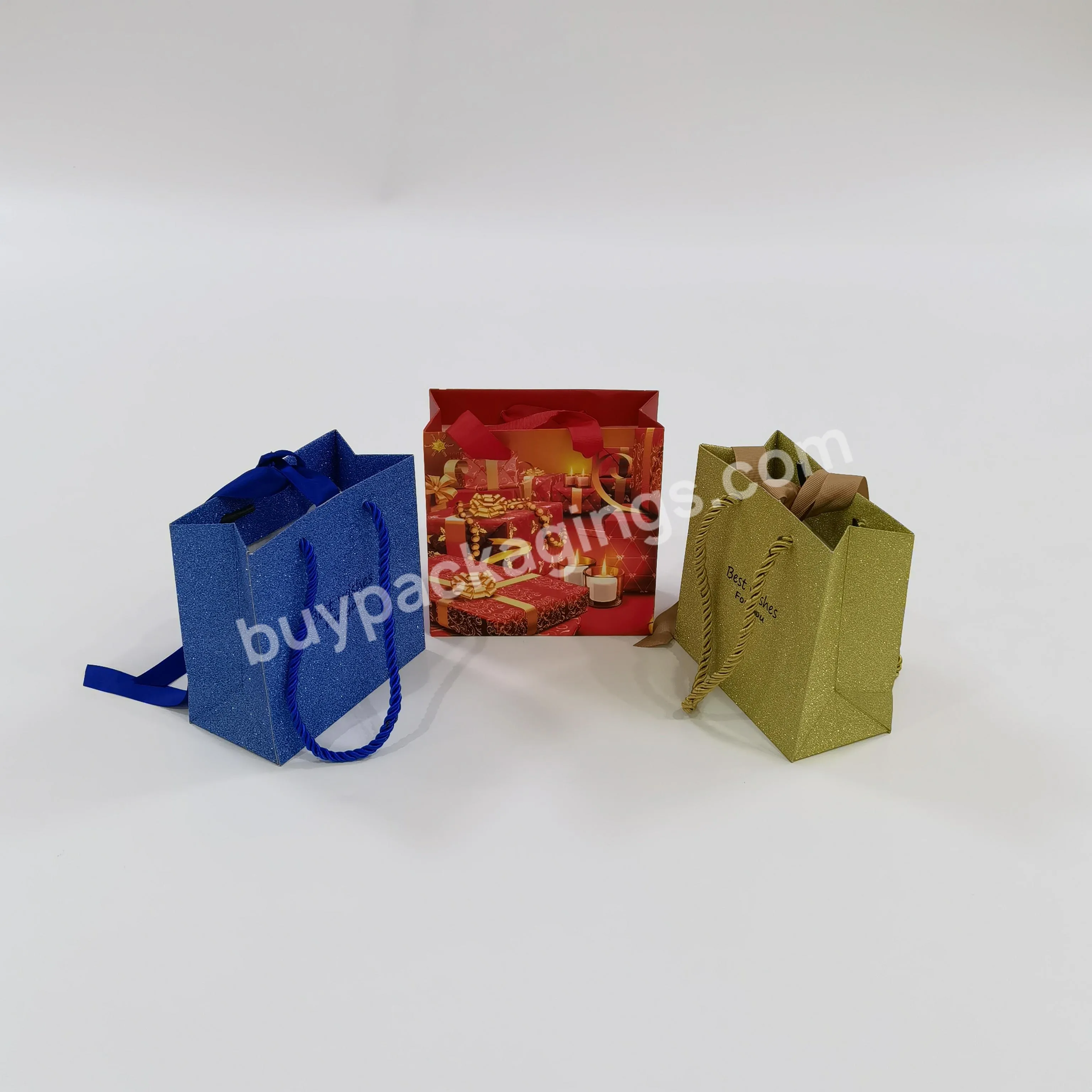 Recyclable Small Consuming Cosmetic Packaging Luxury Laminated Gift Coated Art Paper Bags For Nail Polish