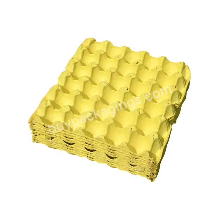 Recyclable Stackable 30 Cells Pulp Fiber Egg Flats For Egg Packings Roach Colony Cardboard Egg Cartons For Soundproofing