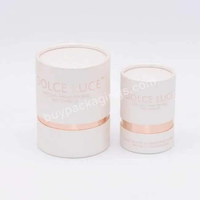 Recyclable Tubes Colorful Custom Logo High-end Luxury Cardboard Paper Gift Box Cylinder Candle jar Packaging